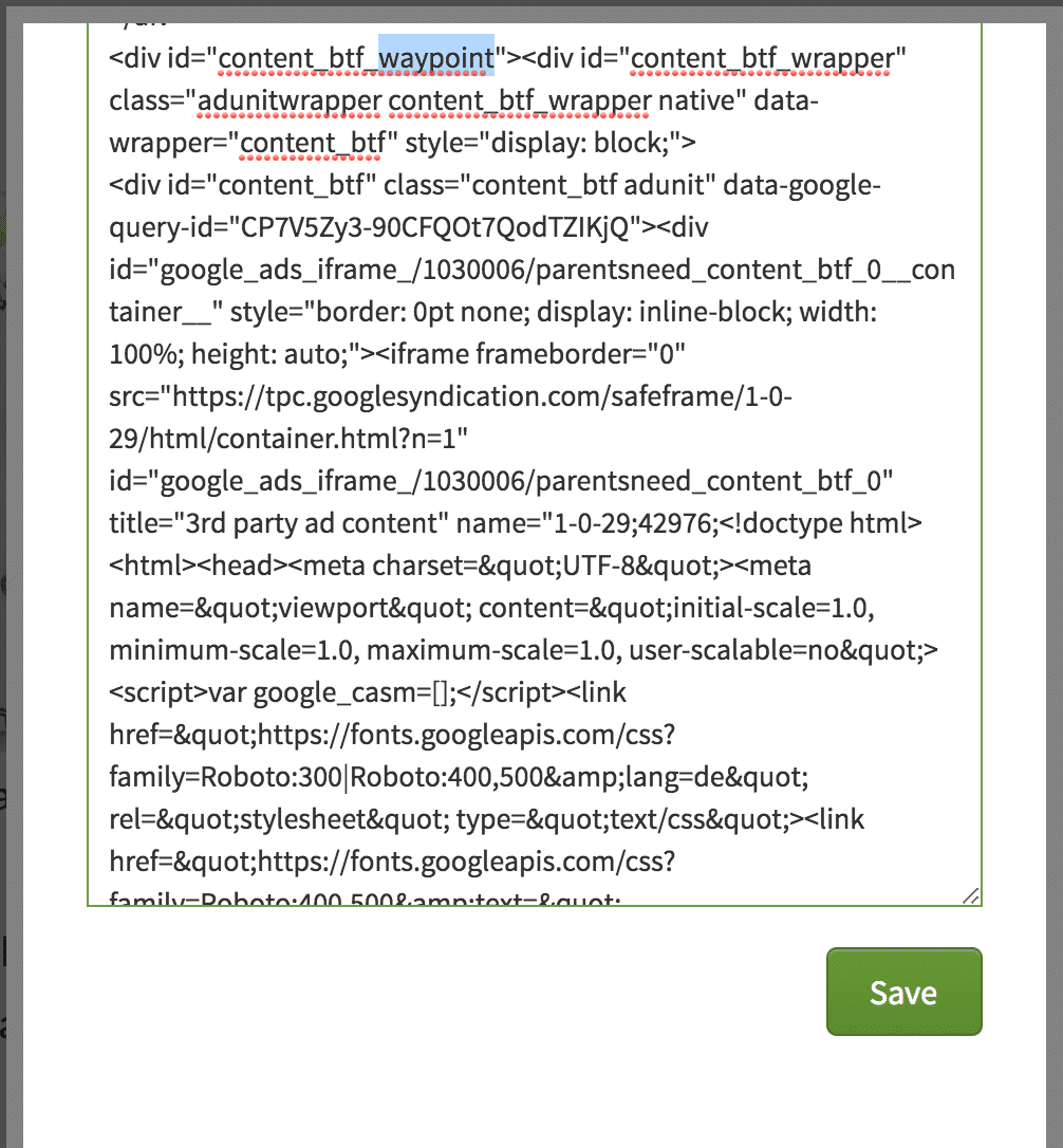 light box showing html code to your post