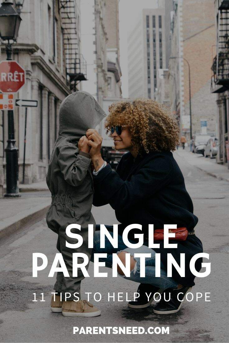 Single mom giving her child encouraging advice