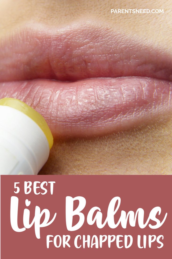 Chapstick being applied to dry lips