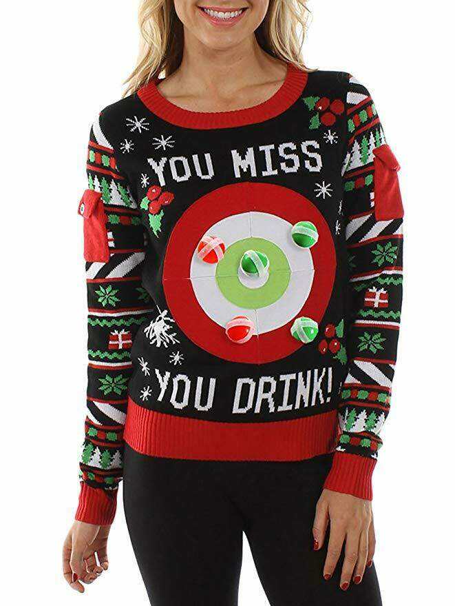 velcro ball game christmas sweater