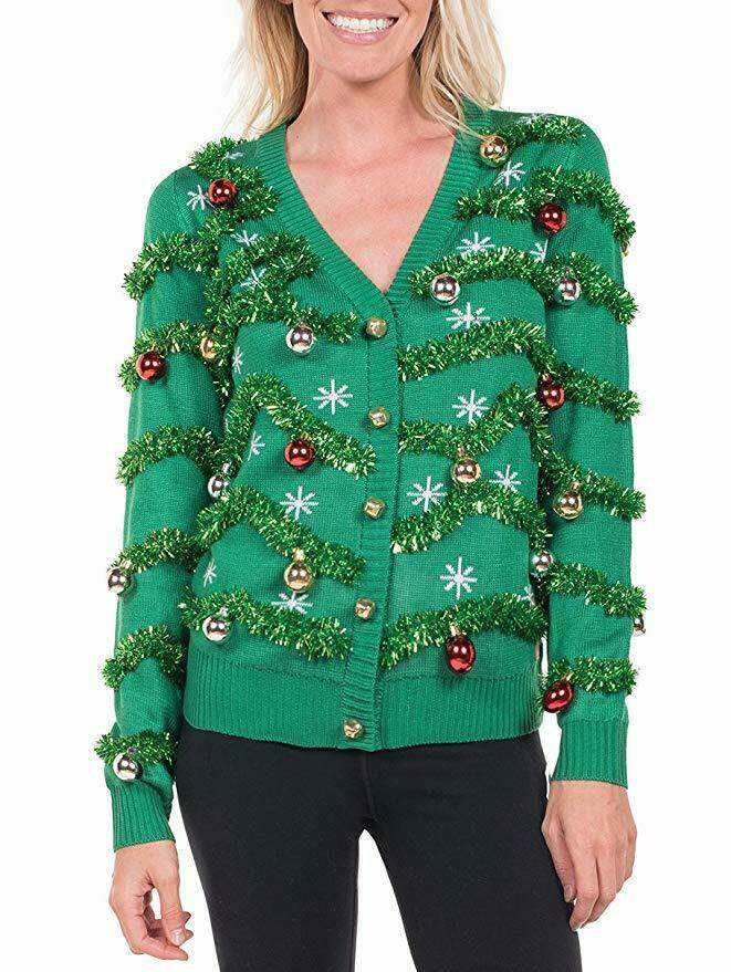 christmas sweater with christmas decorations