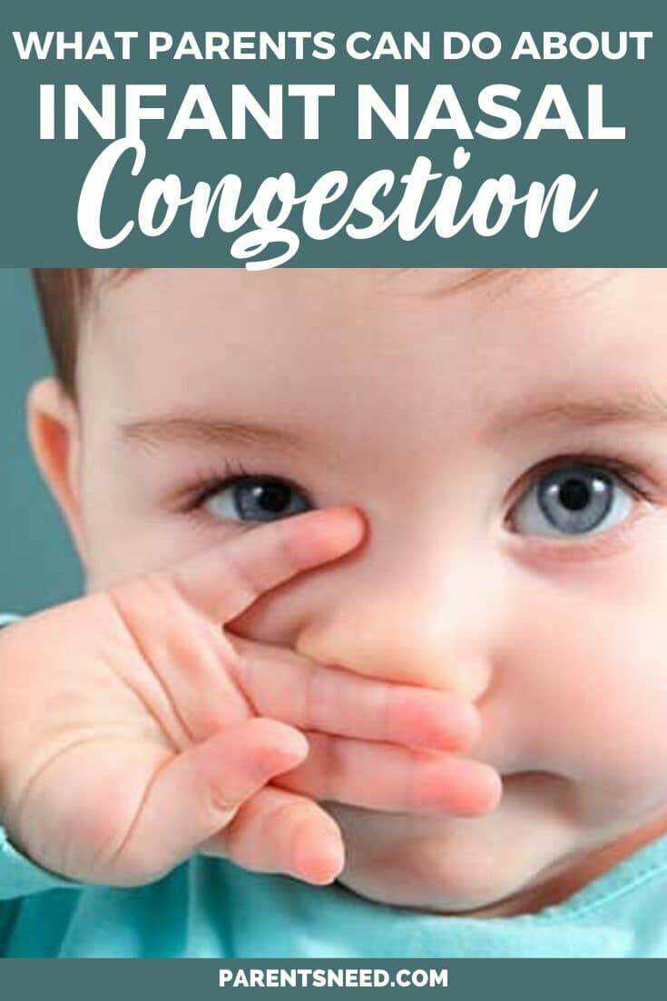 sick child wiping his nose with his fingers.