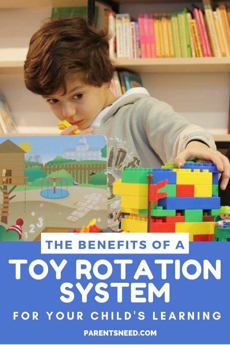 a child playing with duplo bricks