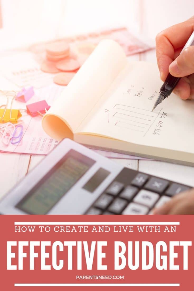 a homemaker preparing household budget with calculator and notepad