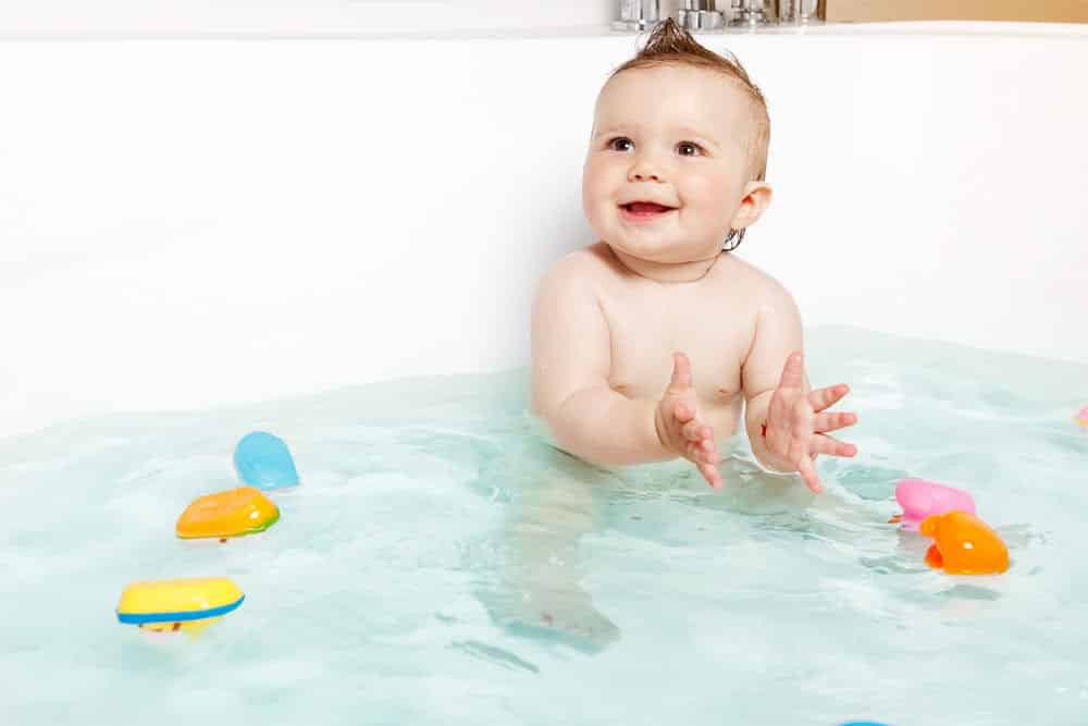 baby bath time