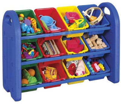 ECR4Kids 3-Tier Toy Storage Organizer with 12 Bins
