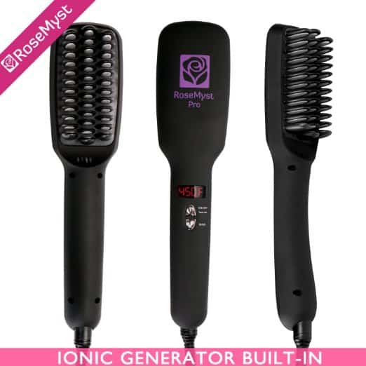 Rosemyst Professional Ionic Ceramic Hair Straightening Brush