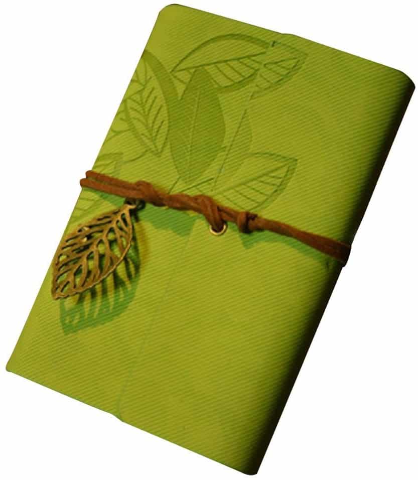 Anboo Retro Leather Cover Leaf Journal