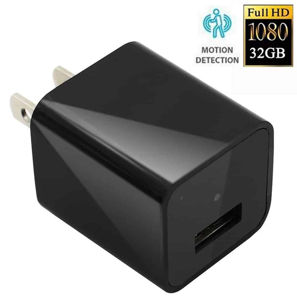 CAMAKT USB Wall Charger Hidden Spy Camera
