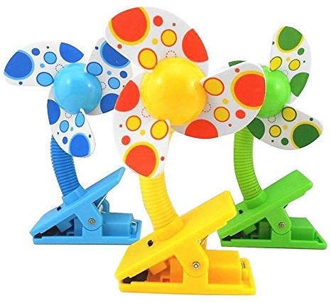 Happy Hours Durable Clip-on Stroller Fan 