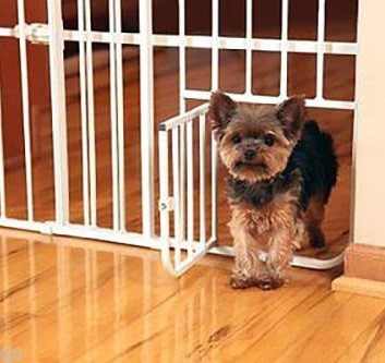 Best Gate Mini Metal Expandable Baby Gate with Pet Door