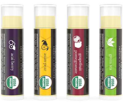 Beauty by Earth Exotic Organic Multi-Pack Beewax Lip Balm 