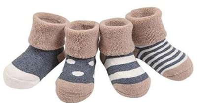 GRyiyi Unisex baby 4 Pair Boys Girls Warmer Cute Socks Turn Cuff 