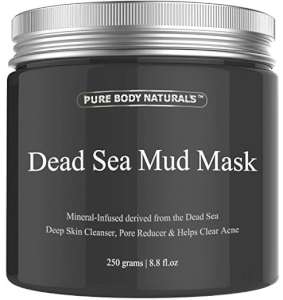Pure Body Naturals Beauty Dead Sea Mud Mask for Facial Treatment 