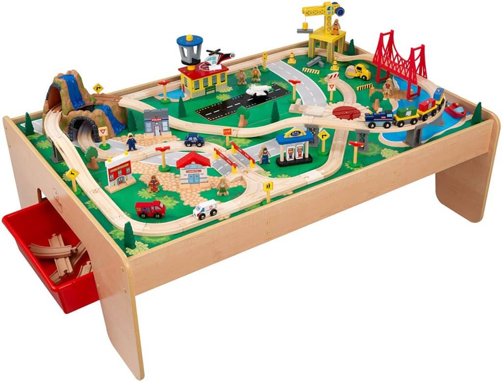 KidKraft Waterfall Mountain Train Set and Table