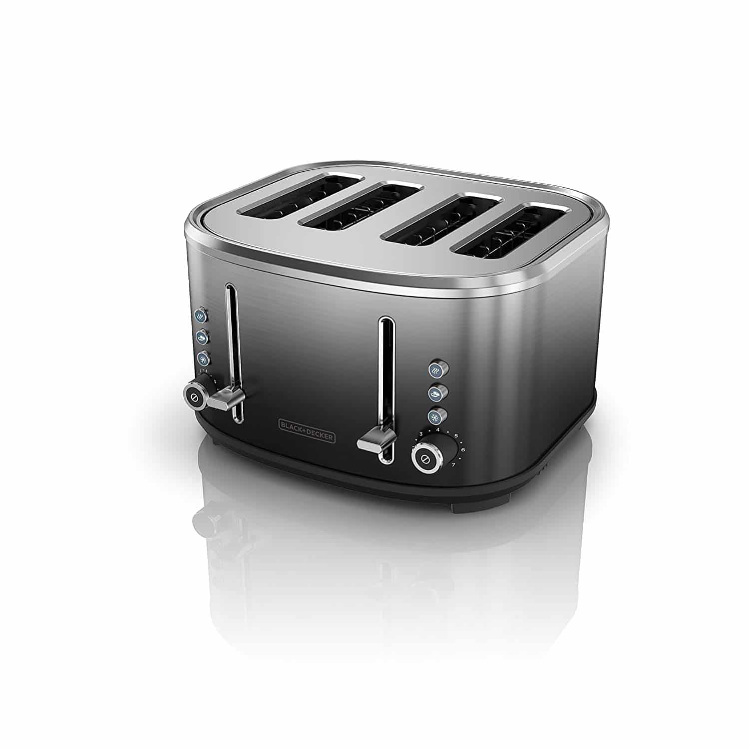 black and decker black and silver toaster
