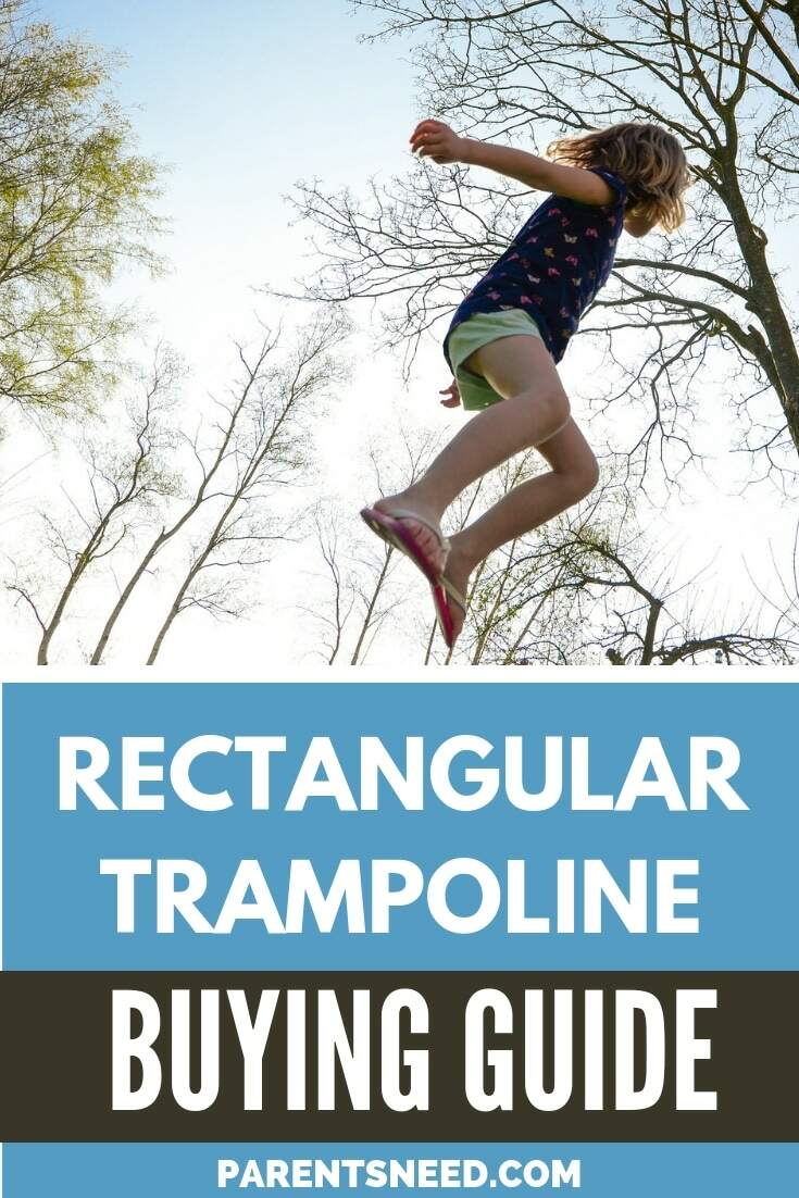 Kids jumping on rectangular trampoline