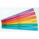 Set of 5 multicolored rulers